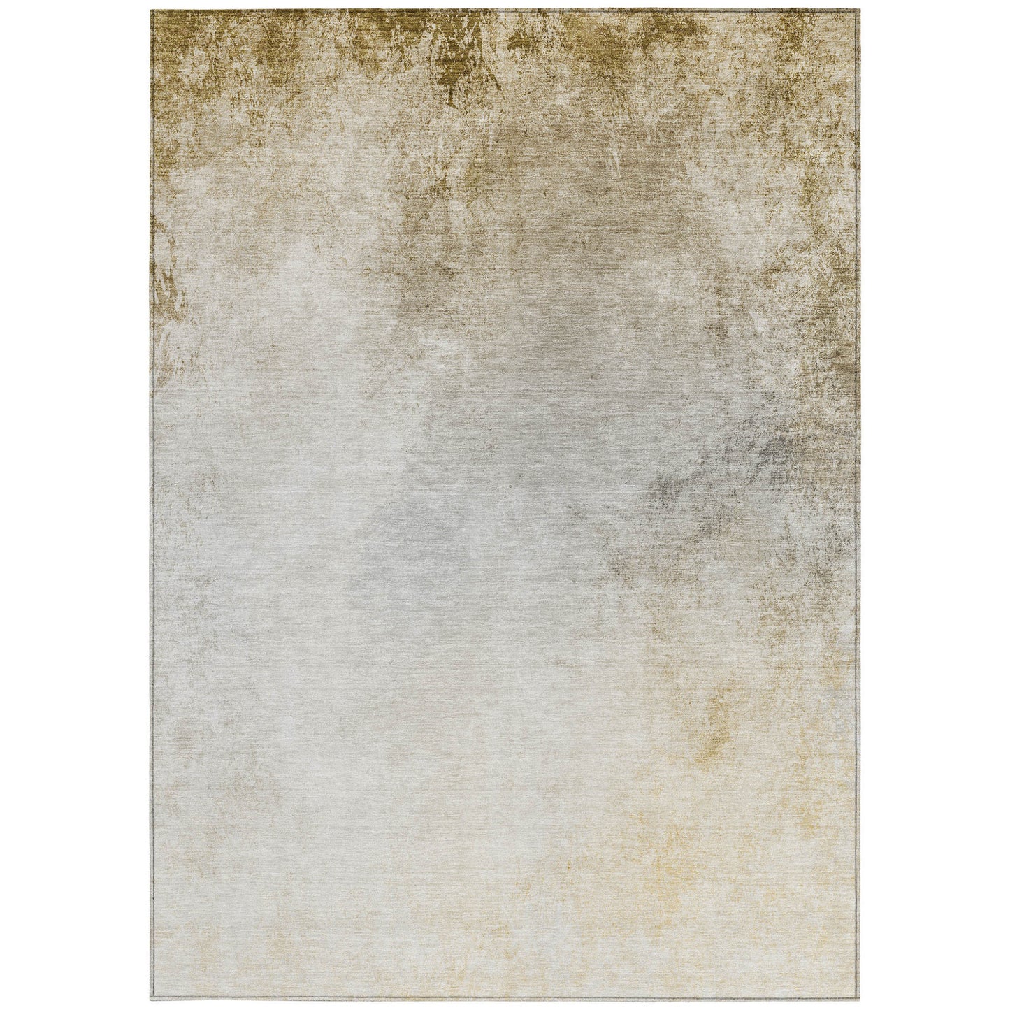 3' X 5' Taupe Beige And Ivory Ombre Washable Indoor Outdoor Area Rug