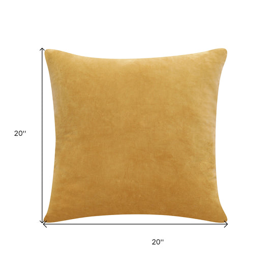 20" Yellow Throw Pillow